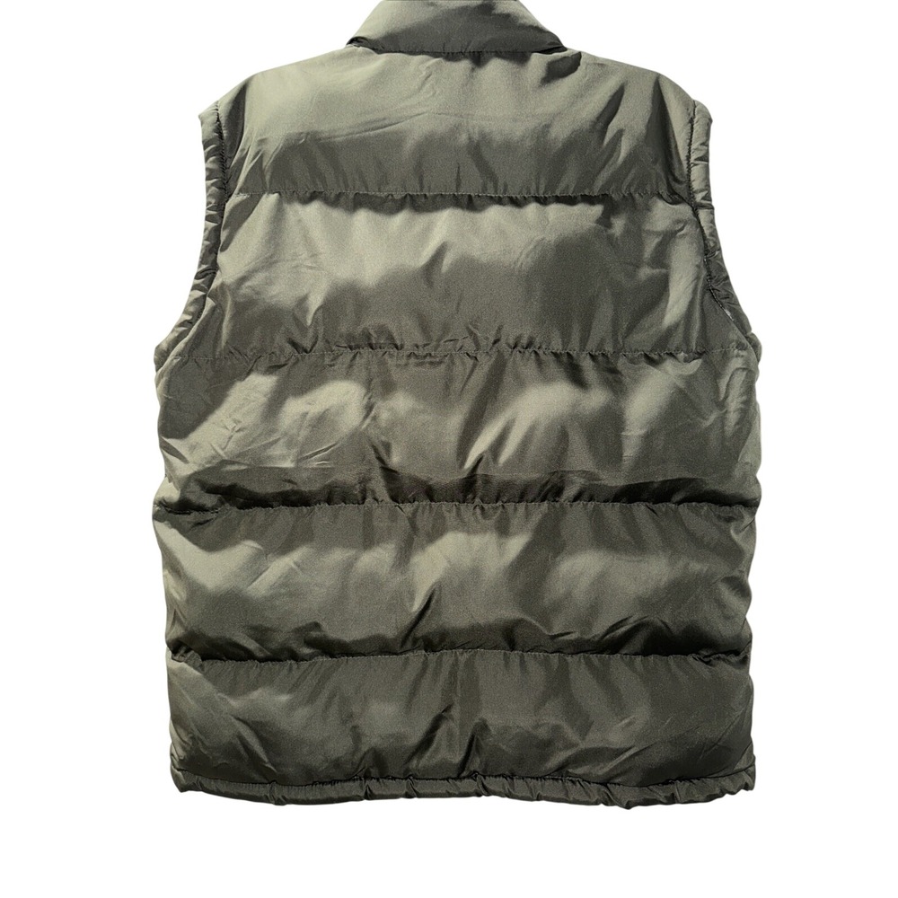 FTP Puffer Vest Women Medium Olive Green Quilted Full Zip Stand Collar Vest - Picture 5 of 5